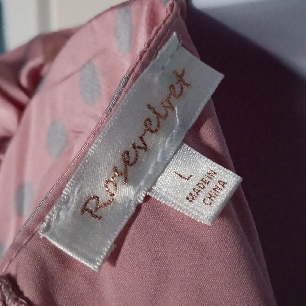 Rosevelvet Women's Midi Pink Combo Dress Size Large NWT - Picture 5 of 6